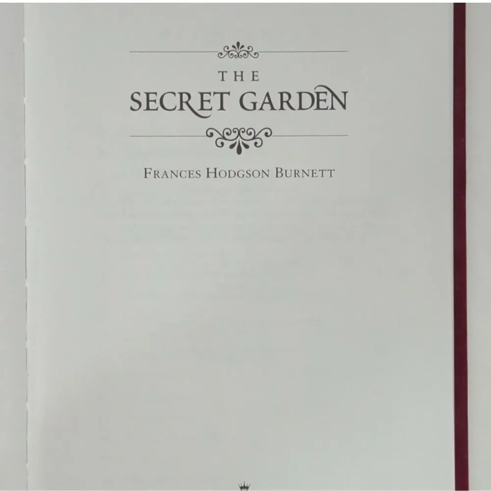 The Secret Garden Hallmark Gift Book 2001 Red Velvet Hardcover Ribbon Bookmark